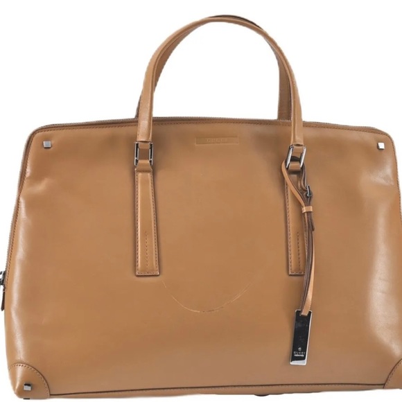 Gucci Handbags - Authentic GUCCI Hand Bag Purse Leather Brown made in Italy 🇮🇹